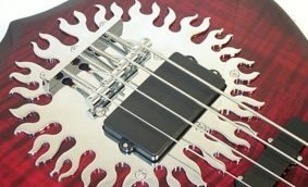 open zoom image for Traben Tribal Sun Electric Bass Guitar, Pickup Detail