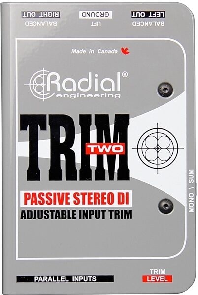 open zoom image for Radial Trim Two Passive Stereo DI Direct Box, New, Top