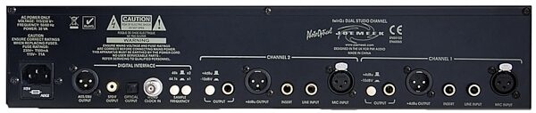open zoom image for Joemeek twinQ2 Dual Microphone Preamplifier and Optical Compressor, Back