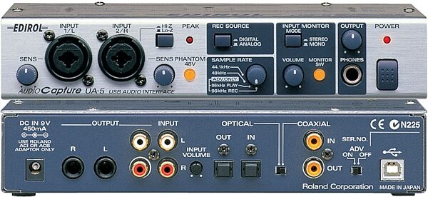 open zoom image for Edirol UA5 24/96 USB Audio Interface, Main