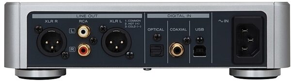 open zoom image for TEAC UD-H01 Dual D/A Converter with USB Audio Interface, Silver Rear