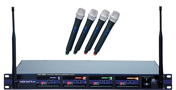 open zoom image for VocoPro UHF-5800 4-Channel Handheld Wireless Microphone System, Main
