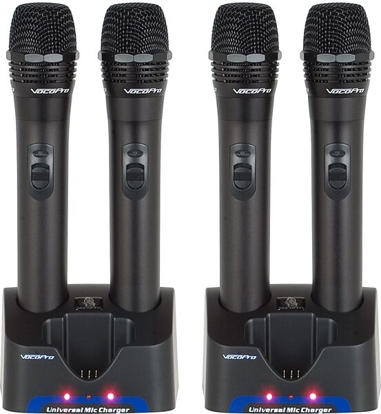open zoom image for VocoPro UHF-5805 4-Channel Rechargeable Handheld Wireless Microphone System, UHF-5805-9, Main