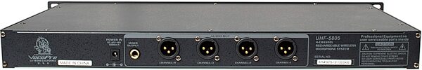 open zoom image for VocoPro UHF-5805 4-Channel Rechargeable Handheld Wireless Microphone System, UHF-5805-9, Receiver Rear