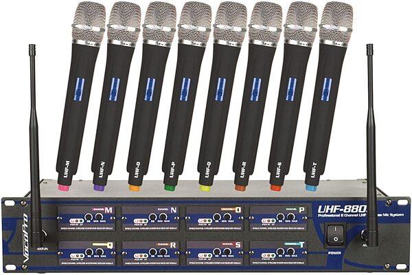 open zoom image for VocoPro UHF-8800 8-Channel UHF Handheld Wireless Microphone System, Main