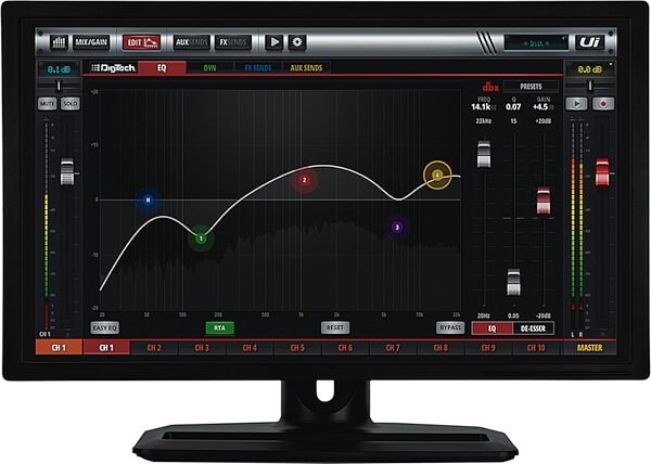 open zoom image for Soundcraft Ui16 Compact 16-Channel Digital Mixer, New, Action Position Back