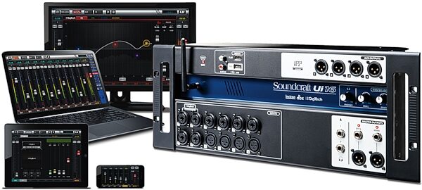 open zoom image for Soundcraft Ui16 Compact 16-Channel Digital Mixer, New, With Software