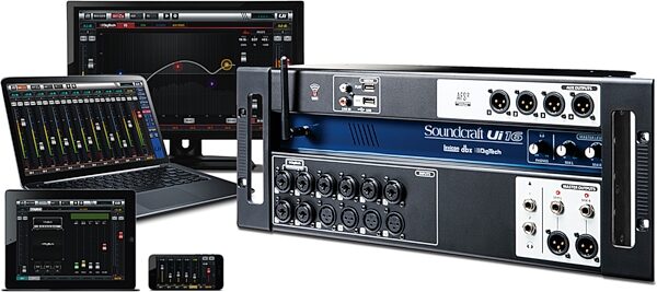 open zoom image for Soundcraft Ui16 Compact 16-Channel Digital Mixer, New, Action Position Back