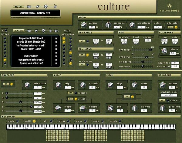 open zoom image for Yellow Tools Culture Percussion VSTi (Macintosh and Windows), Main