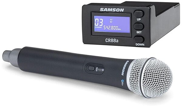 open zoom image for Samson Concert 88a Wireless Handheld Vocal Microphone with CR88a Receiver Module for XP310w/312w System, Band D (542 - 566 MHz), Main