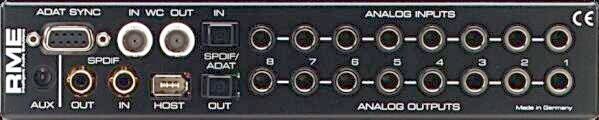 open zoom image for RME Multiface Hammerfall DSP 24/96K Interface, Rear
