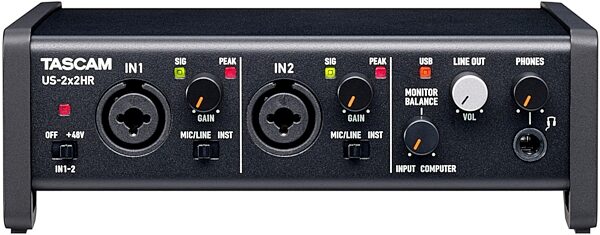 open zoom image for TASCAM US-2X2HR 2x2 USB Audio Interface, New, Front