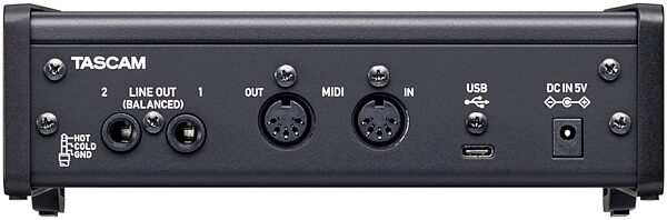 open zoom image for TASCAM US-2X2HR 2x2 USB Audio Interface, New, Rear