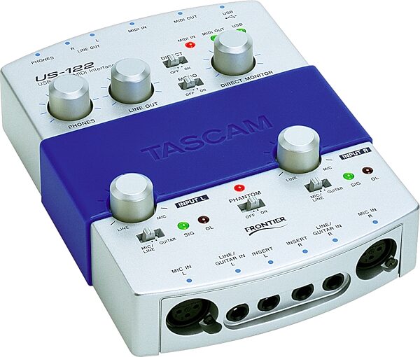open zoom image for TASCAM US122 Audio/MIDI Interface with Free Software, Main