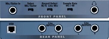 open zoom image for Aardvark Direct Mix USB3 Audio Interface with Cubase LE (Macintosh and Windows), Back and Front