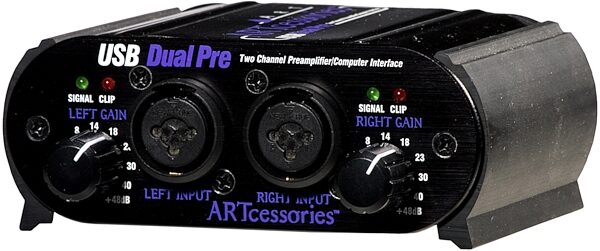 open zoom image for ART USB Dual Pre Project Series Microphone Preamp, Angle