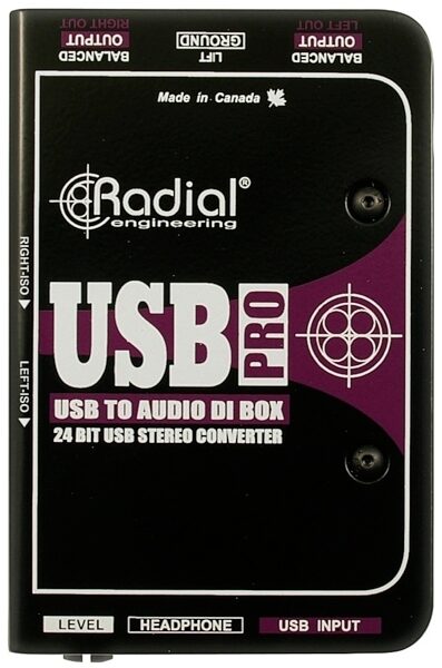 open zoom image for Radial USB-Pro Stereo USB Laptop DI, Open Box (Like New), Top