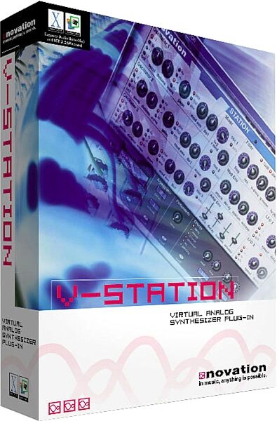 open zoom image for Novation V Station Analog Software Synth (Macintosh and Windows), Box View