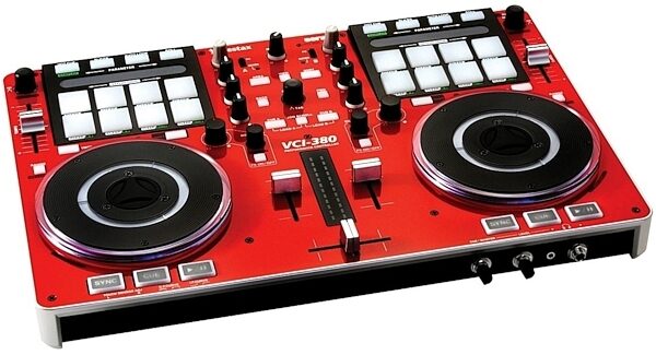 open zoom image for Vestax VCI-380 USB MIDI DJ Controller, Red - Left