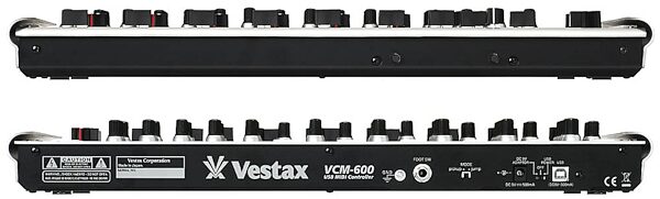 open zoom image for Vestax VCM600 USB/MIDI DJ Controller for Ableton Live, Rear and Front