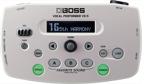 open zoom image for Boss VE-5 Vocal Performer Multi-Effects Processor, White