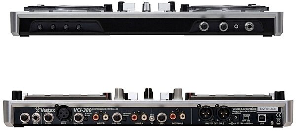 open zoom image for Vestax VCI-380 USB MIDI DJ Controller, Red - Front and Back