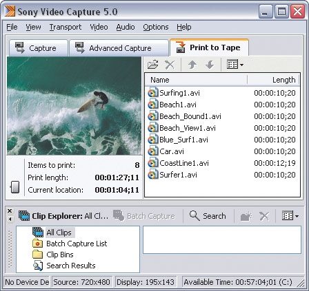 open zoom image for Sony Vegas Digital Video and Audio Software (Windows), DV Capture