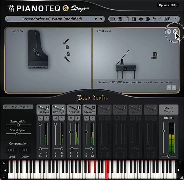 open zoom image for Modartt Pianoteq Stage Virtual Piano Software, Digital Download, Action Position Back