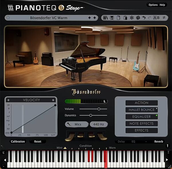 open zoom image for Modartt Pianoteq Stage Virtual Piano Software, Digital Download, Action Position Back