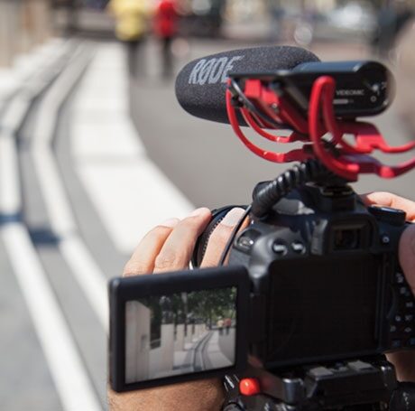 open zoom image for Rode VideoMic Directional Shotgun Microphone with Rycote Lyre Suspension System, New, Glamour View 1