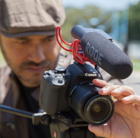 open zoom image for Rode VideoMic Directional Shotgun Microphone with Rycote Lyre Suspension System, New, Glamour View 2