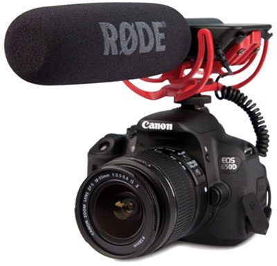 open zoom image for Rode VideoMic Directional Shotgun Microphone with Rycote Lyre Suspension System, New, In Use 1