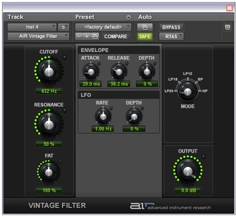open zoom image for M-Audio Pro Tools M-Powered Recording Software, Vintage Filter
