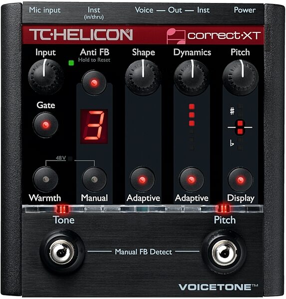 open zoom image for TC-Helicon VoiceTone Correct XT Vocal Effects Pedal, Main