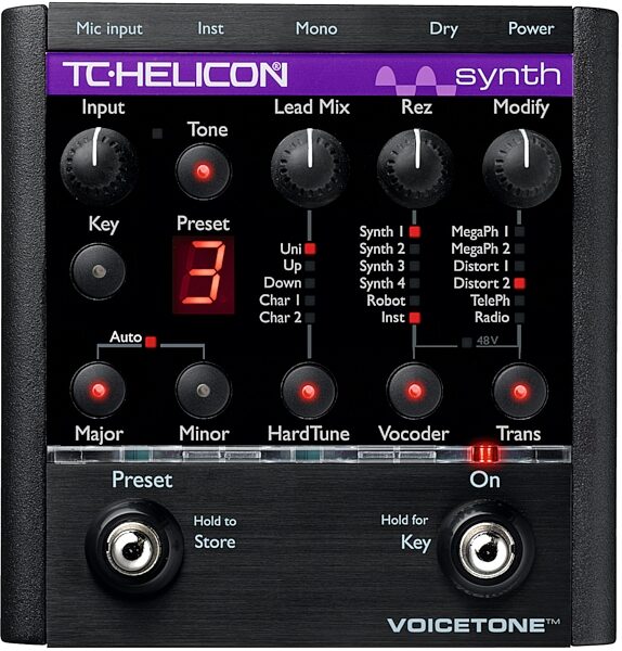 open zoom image for TC-Helicon VoiceTone Synth HardTune and Vocoder Pedal, Main