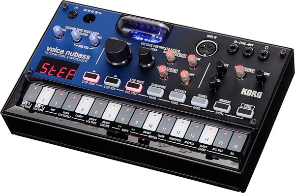 open zoom image for Korg Volca NuBass Desktop Analog Synthesizer, New, Action Position Back