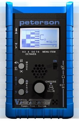 open zoom image for Peterson VSAM Virtual Strobe Chromatic Tuner and Metronome, Front