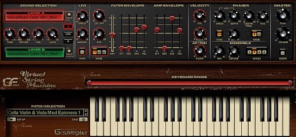 open zoom image for GForce Virtual String Machine Soft Synth Plug-In (Macintosh and Windows), Main