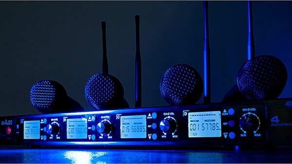 open zoom image for American Audio WM419 Wireless Microphone System, New, Action Position Back