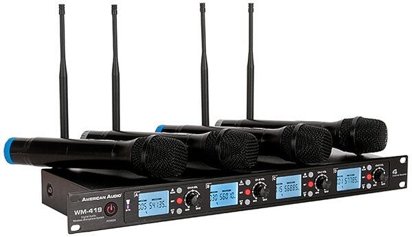 open zoom image for American Audio WM419 Wireless Microphone System, New, Action Position Back