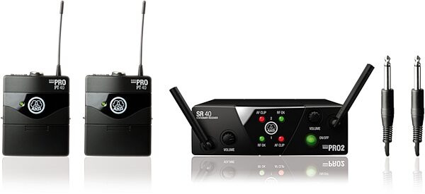 open zoom image for AKG WMS40 MINI2 Dual Instrumental Guitar Wireless System, Main