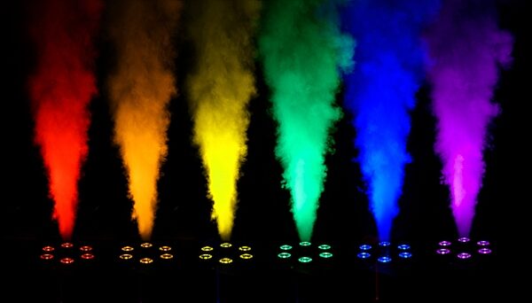 open zoom image for Chauvet DJ Geyser T6 Fog Machine with Lighting Effects, New, In Use