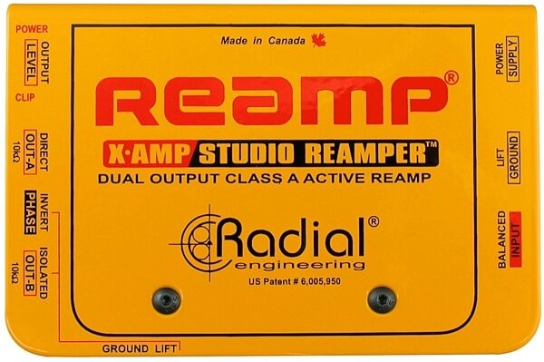 open zoom image for Radial X-Amp Studio Reamper Active Re-Amplifier, New, Top