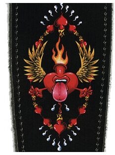 open zoom image for Planet Waves Al McWhite Surf Collection Guitar Strap, Heart