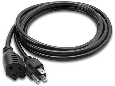 open zoom image for Hosa 18 AWG Power Extension Cord, NEMA 5-15R to NEMA 5-15P, 1.5 foot, Main
