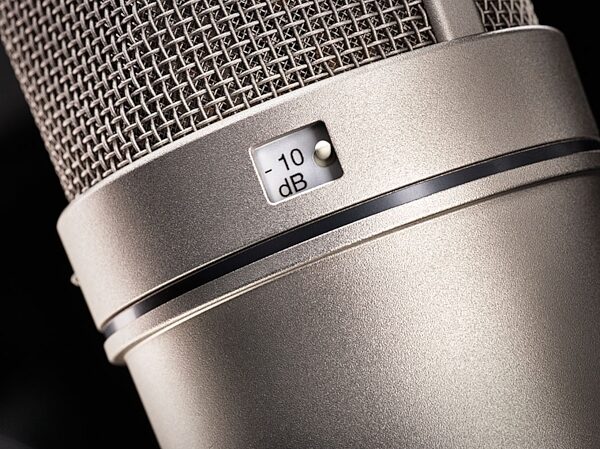 open zoom image for Neumann U 87 Ai Large-Diaphragm Condenser Microphone with Shock Mount, Case and Cable, Single Microphone, Nickel, Switch