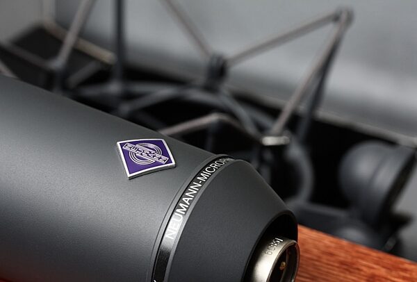open zoom image for Neumann U 87 Ai Large-Diaphragm Condenser Microphone with Shock Mount, Case and Cable, Single Microphone, Black, Logo