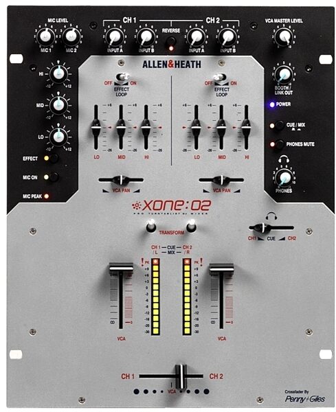 open zoom image for Allen and Heath Xone 02 2-Channel DJ Mixer, Main