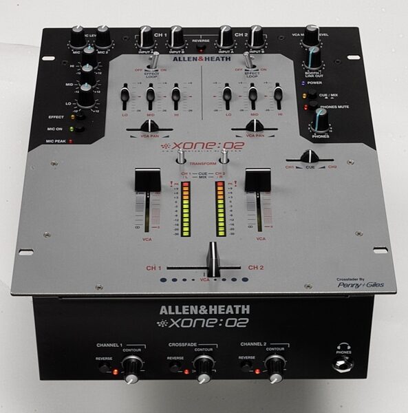 open zoom image for Allen and Heath Xone 02 2-Channel DJ Mixer, Front