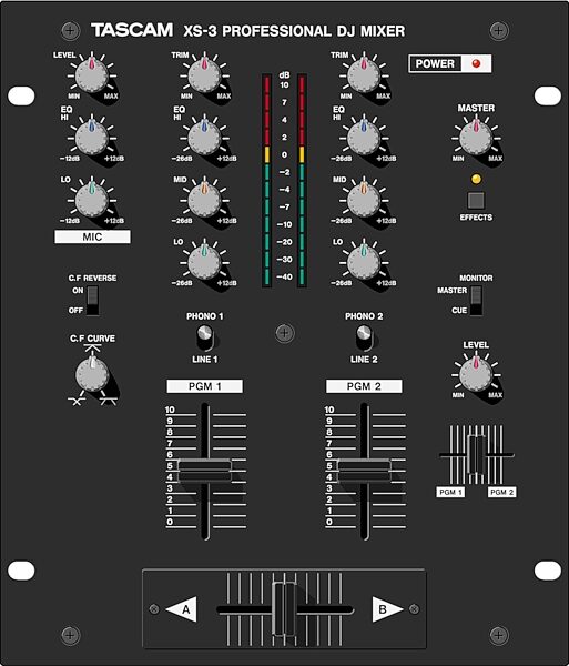 open zoom image for TASCAM XS3 2-Channel Scratch DJ Mixer, Main